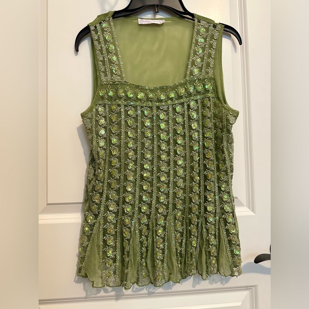 COPY - Pretty Angel brand vintage sequin/y2k sleeveless top.